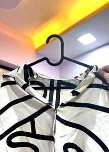 Abstract Black-White Overshirt | Wear Open or Butt