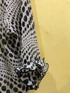 Polka Dot Ruffle Top