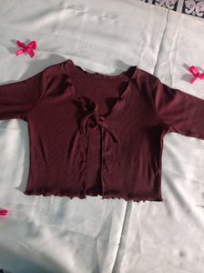 Cute Tie-Front Top