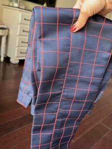 Plaid Elastic Waist Pants