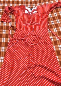 Striped Red Dress