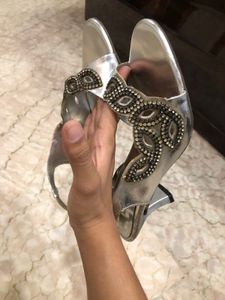Silver Partywear Heels