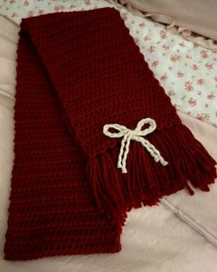 Handmade Crochet Heart Scarf