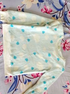 Pastel Polka Dot Fuzzy Sweater