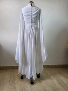 White Pleated Gown