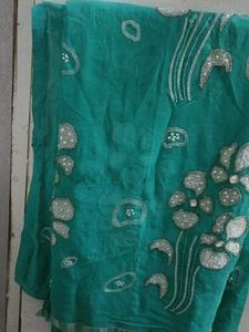 Green Embellished Saree