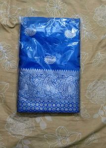 Elegant Blue Banarasi Saree