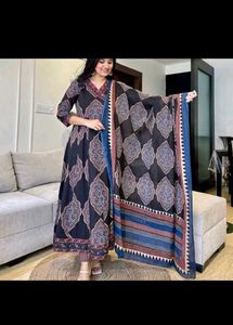 Angrakha Anarkali suit set And Black Gown