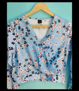 Floral Wrap Top