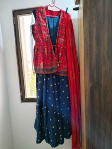 Ethnic Embroidered Dress with Jacket