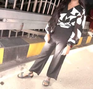Chic Black &amp; White Jumpsuit