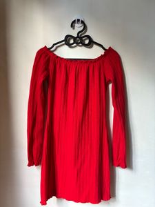 Red Off-Shoulder Dress