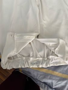 White Straight Leg Trousers