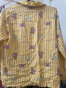 💛Cute Yellow Striped Pajama Top