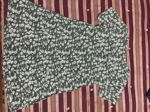 Floral Print Green Dress
