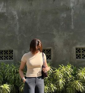 Stylish Beige Fitted Top