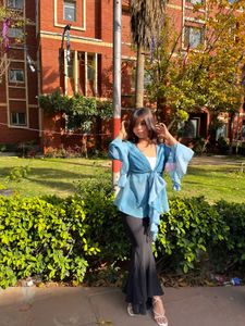 black flared trouser