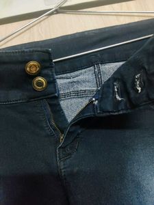 Dark Wash Distressed Skinny Jeans