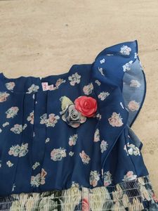 Floral Print Dress with Belt