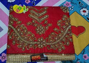 Red Embroidered Salwar Suit With Dupatta