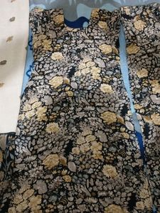 Black Floral Print Salwar Suit Dupatta