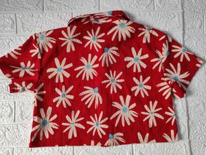 Zudio Floral Print Crop Shirt Top