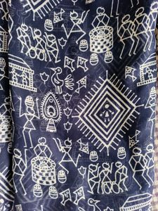 Tribal Print Chiffon Saree