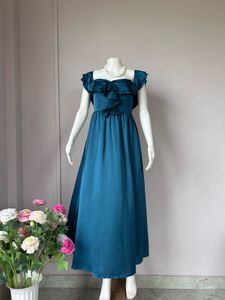 Teal Ruffle Maxi Dress