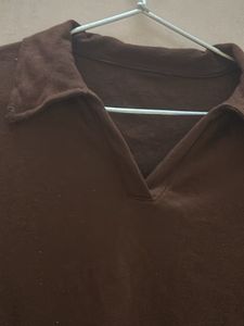 Brown Long Sleeve Top