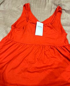 Orange Crochet Tank Top