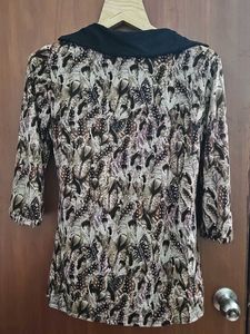 Feather Print Top