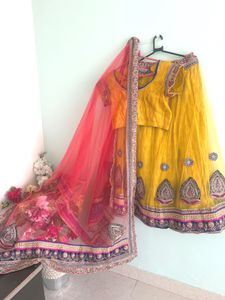 Elegant Yellow Lehenga Choli