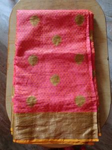 Pink & Gold Banarasi Saree