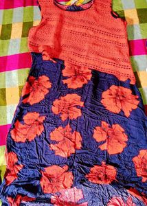 Orange Floral Top