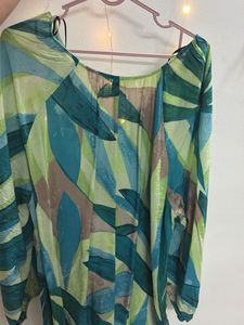 Abstract Print Long Sleeve Top