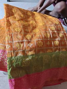 New Saree 2 Yellow And Orange