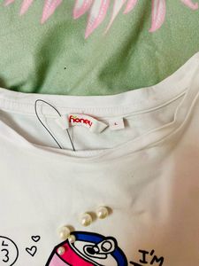 Cute Honey Pearl Embellished Top