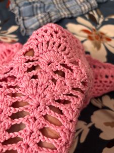 Pink Crochet Tank Top
