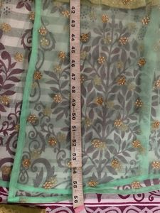 Banarasi Suit With Net Long Koti