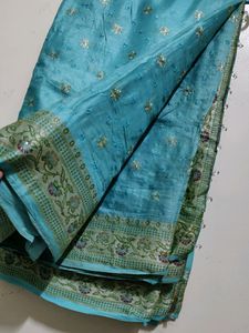 Tussar Silk Saree Without blouse.