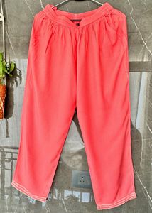 Coral Floral Print Kurti Set With Dupatta
