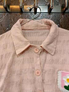 Cute Peach Floral shirt