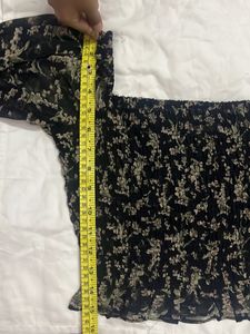Floral Black Top