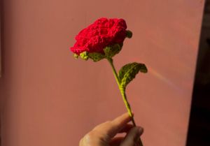 Crochet Red Rose