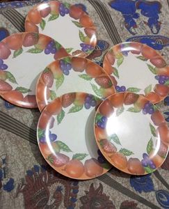 Vintage Fruit-Themed Melamine Plates