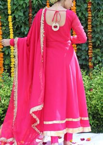 Hot Pink Anarkali Suit By Onewe