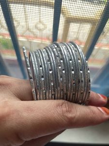 Silver Bangles 24pcs