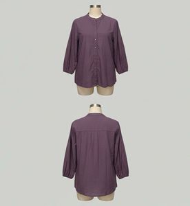 All About You" Mauve Button-Down Blouse with Manda