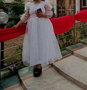 White Tulle Midi Dress - Romantic &amp; Chic