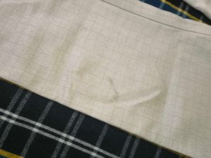 Cream Formal Trousers Straight Fit